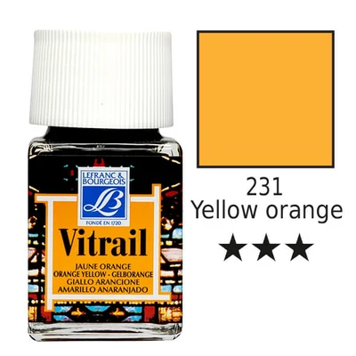 Vitrail boja za staklo na bazi smole, 50 ml - narančasta