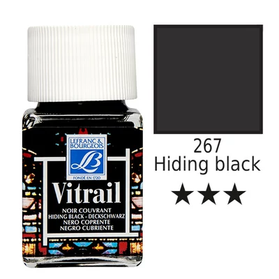 Vitrail boja za staklo na bazi smole, 50 ml - crna