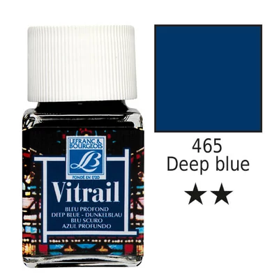 Vitrail boja za staklo na bazi smole, 50 ml - tamno plava