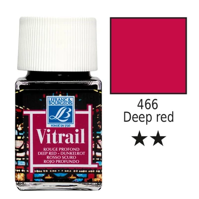 Vitrail boja za staklo na bazi smole, 50 ml - tamno crvena