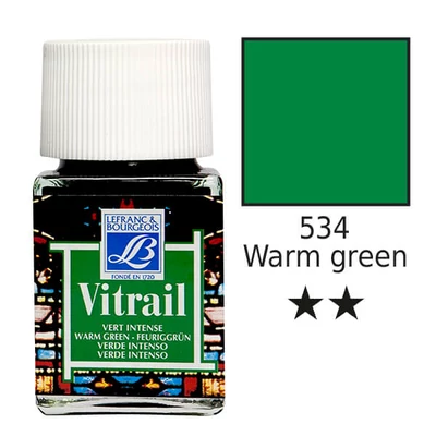 Vitrail boja za staklo na bazi smole, 50 ml - toplo zelena