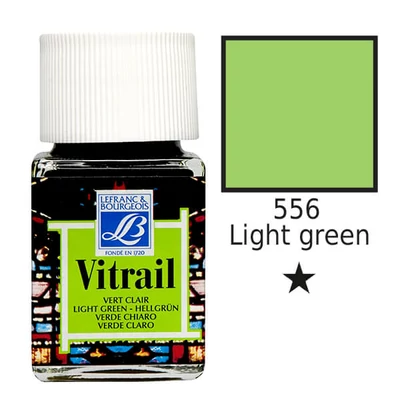 Vitrail boja za staklo na bazi smole, 50 ml - svijetlo zelena