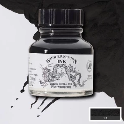 Tinta Winsor&Newton, 14 ml - liquid Indian ink