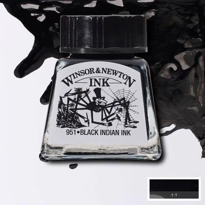 Tinta Winsor&amp;amp;Newton, 14 ml - black indian ink