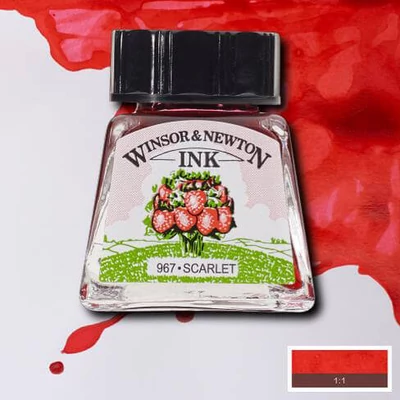 Tinta Winsor&Newton, 14 ml - scarlet