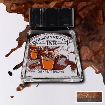 Tinta Winsor&Newton, 14 ml - peat brown