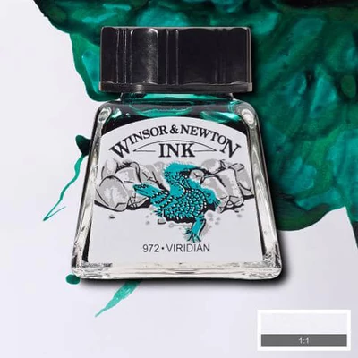 Tinta Winsor&Newton, 14 ml - viridian