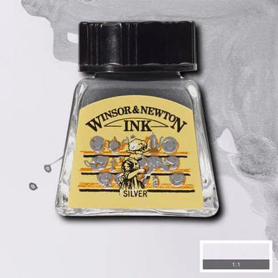 Tinta Winsor&Newton, 14 ml - silver