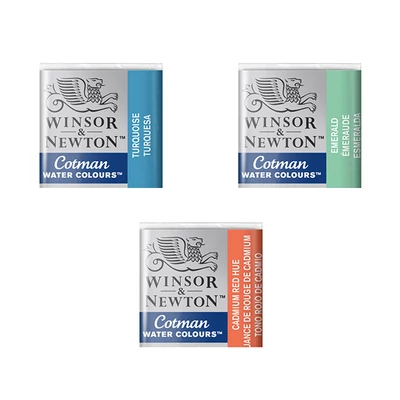 Svilenkasta akvarel boja Winsor&amp;Newton Cotman 1/2 - u raznim bojama