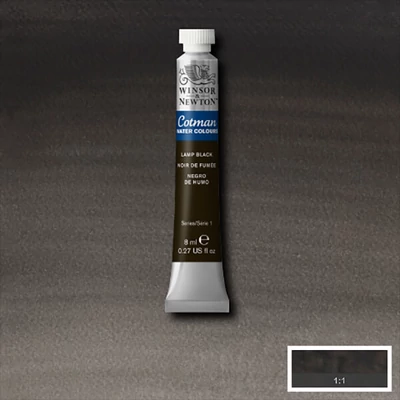 Winsor&Newton Cotman akvarel boja u tubi,  ml - 337, lamp black