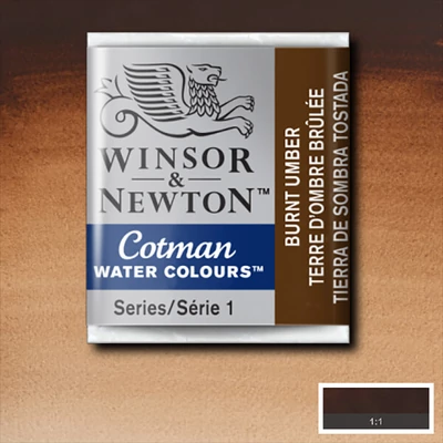 Winsor&amp;Newton Cotman 1/2 svilenkasta akvarel boja- 076, burnt umber
