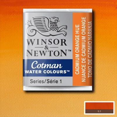Winsor&amp;Newton Cotman 1/2 svilenkasta akvarel boja- 090, cadmium orange hue