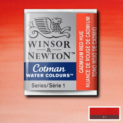 Winsor&amp;Newton Cotman 1/2 svilenkasta akvarel boja- 095, cadmium red hue