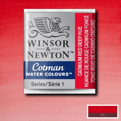 Winsor&amp;Newton Cotman 1/2 svilenkasta akvarel boja- 098, cadmium red deep hue