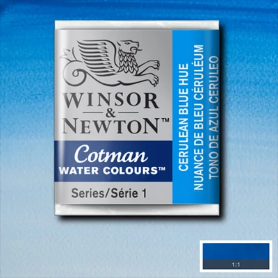 Winsor&amp;Newton Cotman 1/2 svilenkasta akvarel boja- 139, cerulean blue hue
