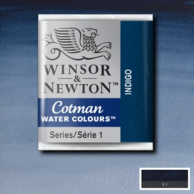 Winsor&amp;Newton Cotman 1/2 svilenkasta akvarel boja- 322, indigo