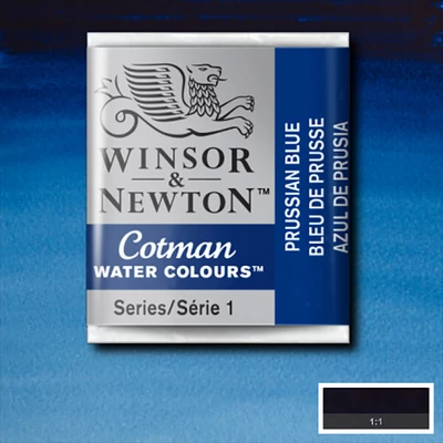 Winsor&Newton Cotman 1/2 svilenkasta akvarel boja- 538, prussian blue