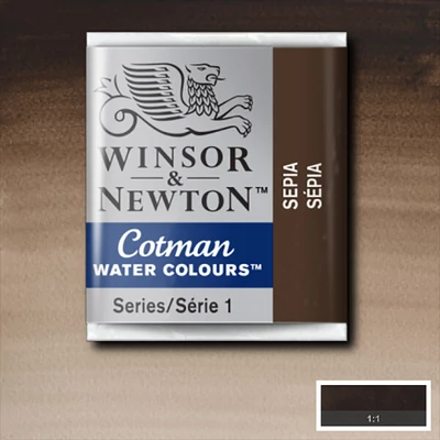Winsor&amp;Newton Cotman 1/2 svilenkasta akvarel boja- 609, sepia