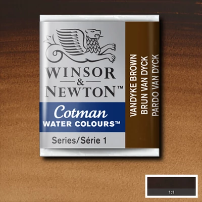Winsor&Newton Cotman 1/2 svilenkasta akvarel boja- 676, vandyck brown