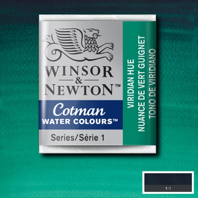 Winsor&Newton Cotman 1/2 svilenkasta akvarel boja- 696, viridian hue