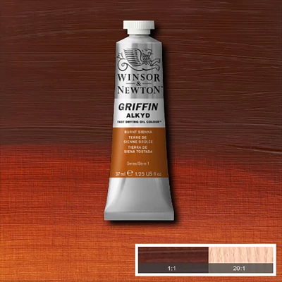 Winsor&amp;Newton Griffin alkidna uljana boja, 37 ml - 074, burnt sienna
