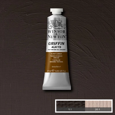 Winsor&amp;Newton Griffin alkidna uljana boja, 37 ml - 076, burnt umber