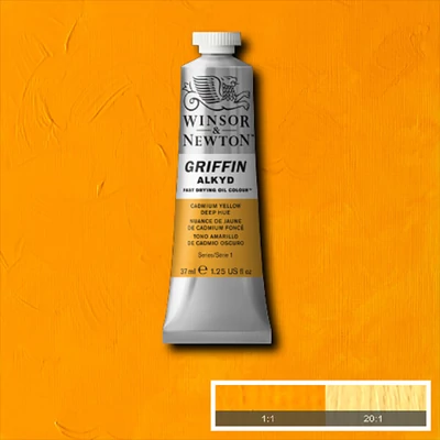 Winsor&amp;Newton Griffin alkidna uljana boja, 37 ml - 115, cadmium yellow deep hue