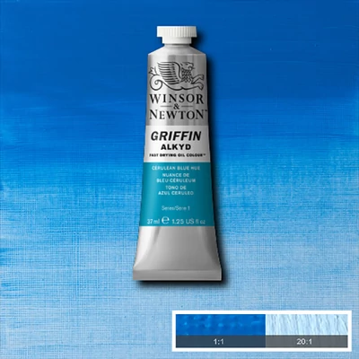 Winsor&amp;Newton Griffin alkidna uljana boja, 37 ml - 139, cerulean blue hue