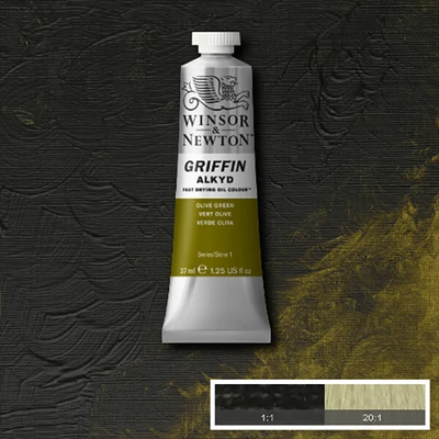 Winsor&amp;Newton Griffin alkidna uljana boja, 37 ml - 447, olive green