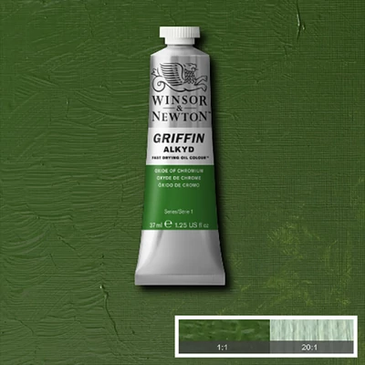 Winsor&amp;Newton Griffin alkidna uljana boja, 37 ml - 459, oxide of chromium