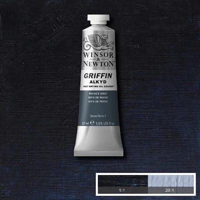 Winsor&amp;Newton Griffin alkidna uljana boja, 37 ml - 465, payne's gray