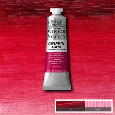 Winsor&amp;Newton Griffin alkidna uljana boja, 37 ml - 468, permanent alizarin crimson