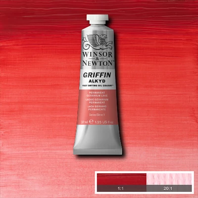 Winsor&amp;Newton Griffin alkidna uljana boja, 37 ml - 480, permanent geranium lake