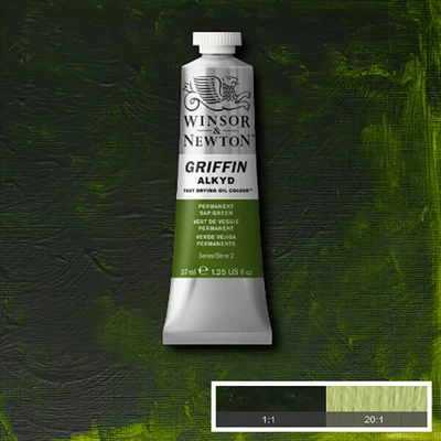 Winsor&amp;Newton Griffin alkidna uljana boja, 37 ml - 503, permanent sap green