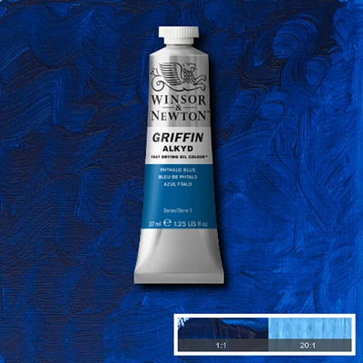 Winsor&amp;Newton Griffin alkidna uljana boja, 37 ml - 514, phthalo blue