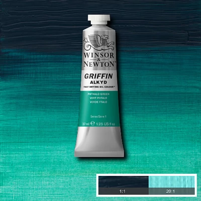 Winsor&amp;Newton Griffin alkidna uljana boja, 37 ml - 522, phthalo green