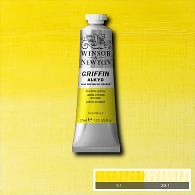 Winsor&amp;Newton Griffin alkidna uljana boja, 37 ml - 722, winsor lemon