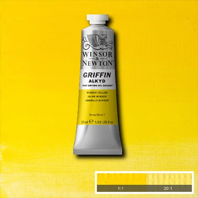 Winsor&amp;Newton Griffin alkidna uljana boja, 37 ml - 730, winsor yellow