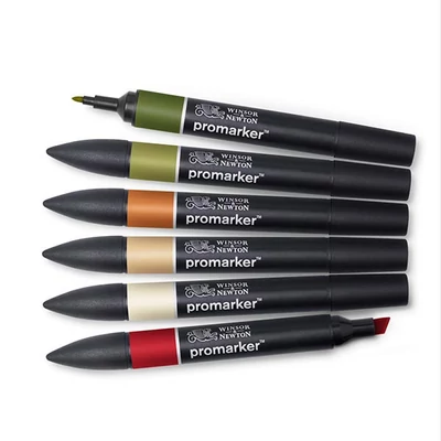 ProMarker dvostrani alkoholni flomaster - észlet - 6 db, landscape tones 1