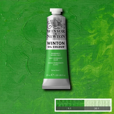 Winsor&amp;amp;Newton Winton uljana boja, 37 ml - 483, permanent green light
