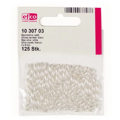 Zobena perla, 3x6 mm - biserno bijela