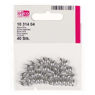 Zobeni biser, 4x8 mm - srebro