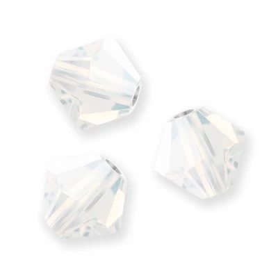 Preciosa stožasta kristalna ogrlica, 4 mm - bijeli opal