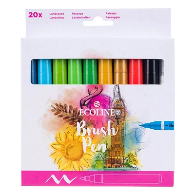 Talens Ecoline Brush Pen set kistova za akvarel - 20 kom