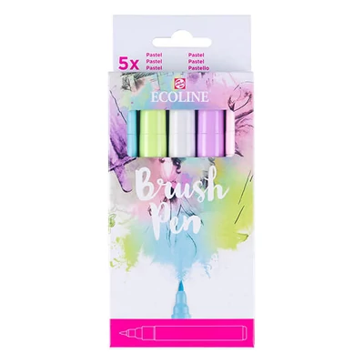 Talens Ecoline Brush Pen set kistova za akvarel - 5 kom, Pastel