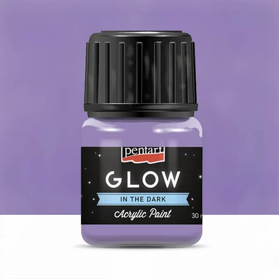 Pentart Glow akrilna boja koja svijetli u mraku, 30 ml - ljubičasta