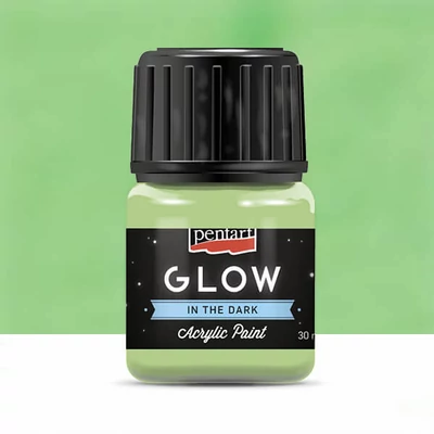 Pentart Glow akrilna boja koja svijetli u mraku, 30 ml - zelena