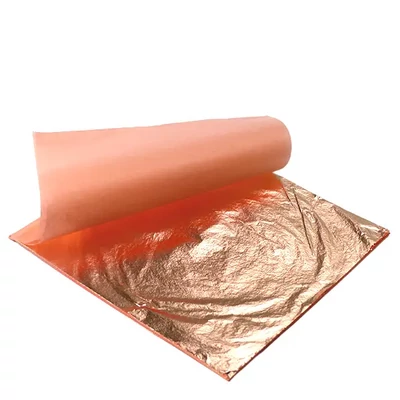 Manetti listići za pozlatu, 14x14 cm, 25 listova - bakar, blister pakiranje