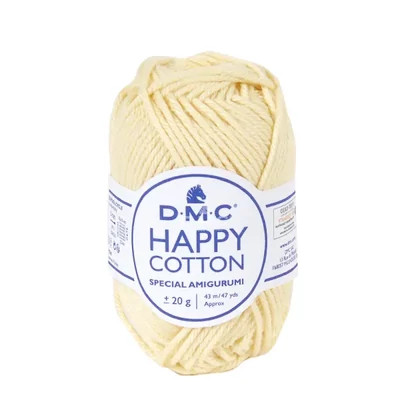 Amigurumi pamučna pređa DMC Happy Cotton, 20 g - 770, blijedožuta