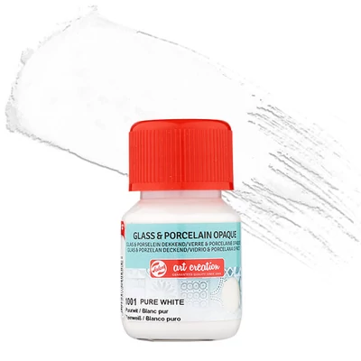 Art Creation boja za staklo i porculan, prekrivna, 30 ml- 1001 pure white
